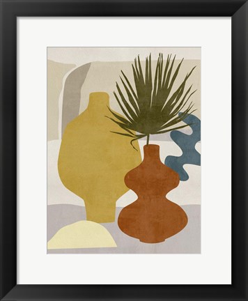 Framed Decorated Vases II Print