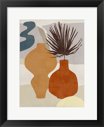 Framed Decorated Vases III Print