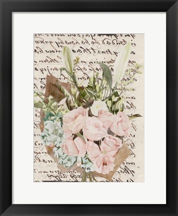 Framed Wrapped Bouquet II Print