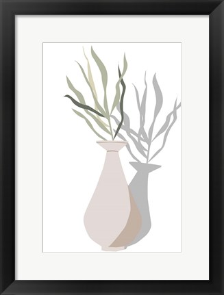 Framed Vase &amp; Stem I Print