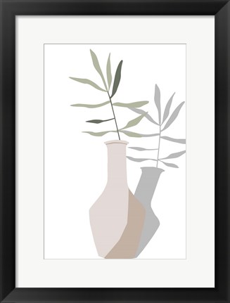 Framed Vase &amp; Stem III Print