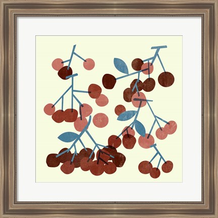 Framed Sweet Cherries II Print