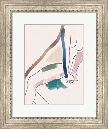 Framed Seated Female Figure I Print