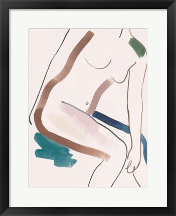 Framed Seated Female Figure III Print