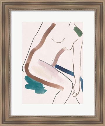 Framed Seated Female Figure III Print