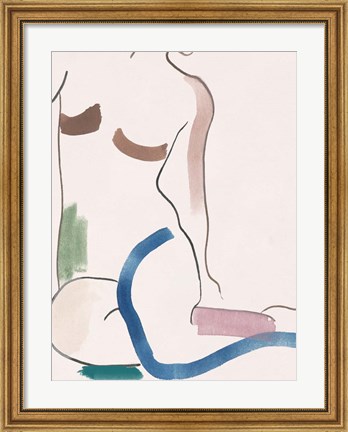 Framed Seated Female Figure V Print