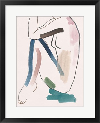 Framed Seated Female Figure VI Print