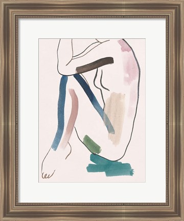 Framed Seated Female Figure VI Print