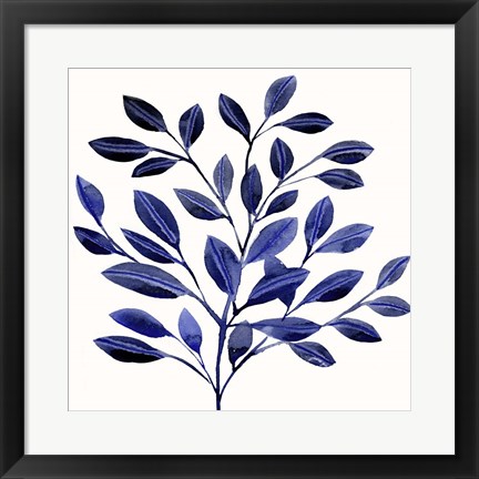 Framed Deep Blue Branch II Print