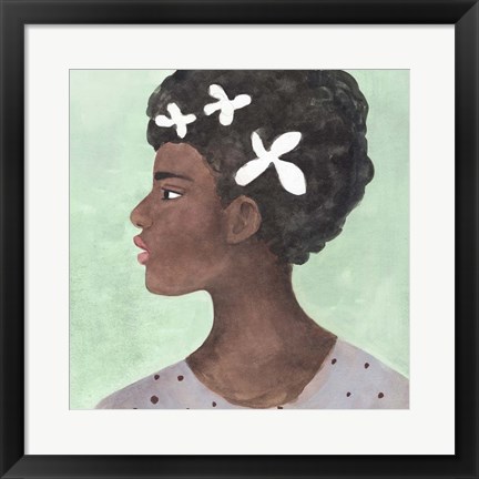 Framed Folk Art Portrait II Print