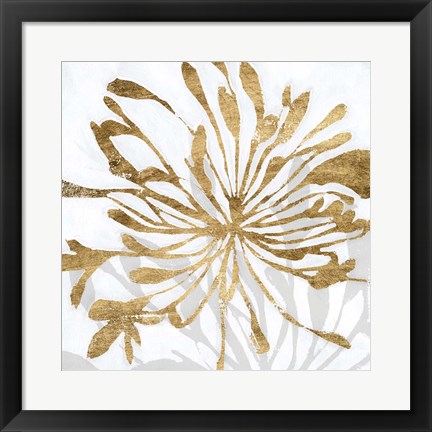 Framed Golden Gilt Bloom I Print