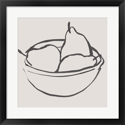 Framed Simple Pear II Print