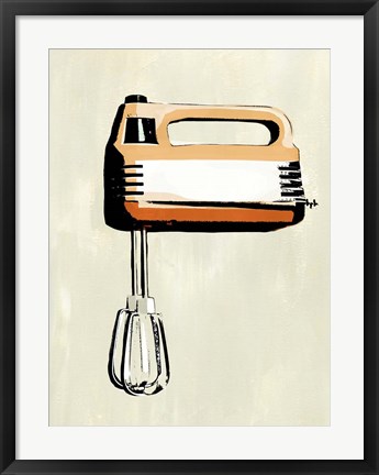 Framed Retro Kitchen Appliance III Print