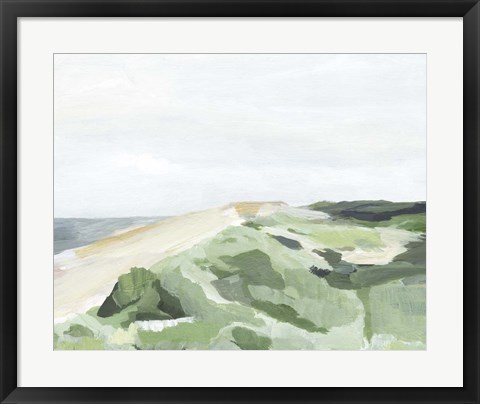 Framed Coastline Greenery II Print