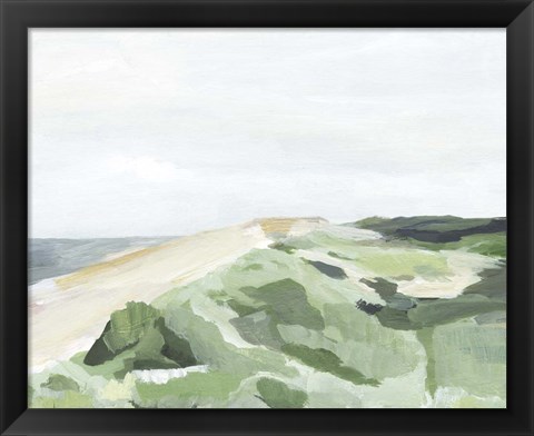 Framed Coastline Greenery II Print