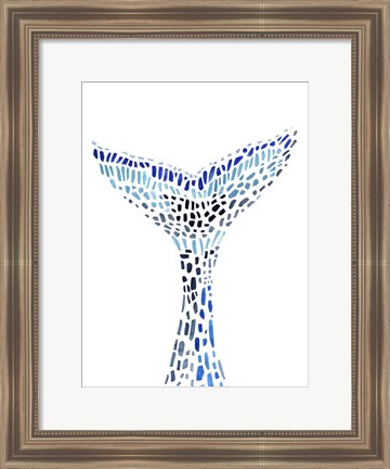 Framed Mosaic Tail I Print