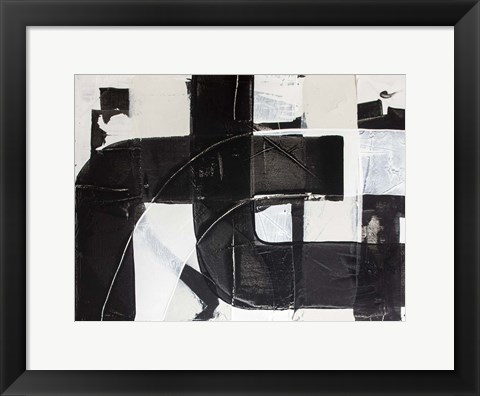 Framed Racetrack Diptych I Print