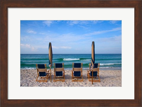 Framed Beach Chairs Print