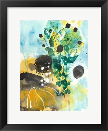 Framed Sunflower Kisses II Print