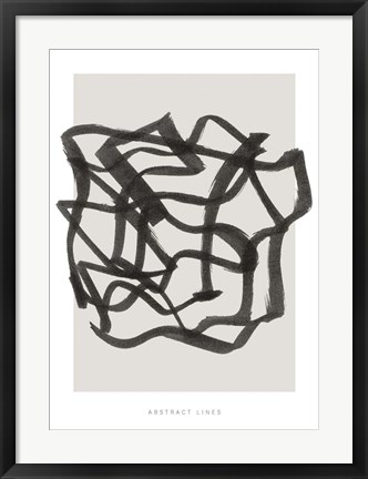 Framed Lines 1 Print