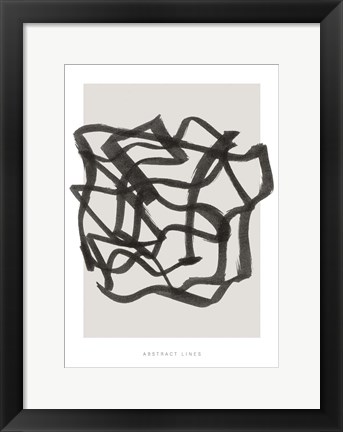 Framed Lines 1 Print