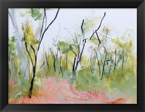 Framed Loop Trail Through Swamp Oak Woodland Print