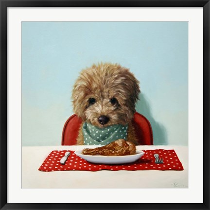 Framed Puppy Chow Print