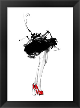 Framed Red Shoes Print