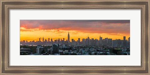 Framed Manhattan Skyline from Brooklyn Print
