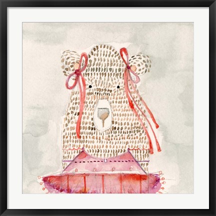 Framed Ballerina Bear Print