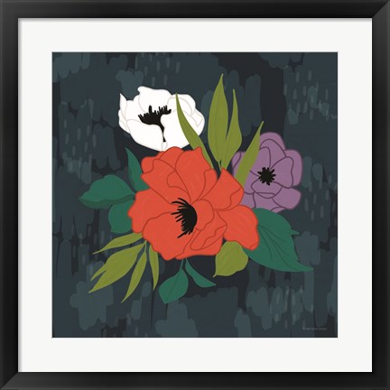 Framed Bright Floral II Print