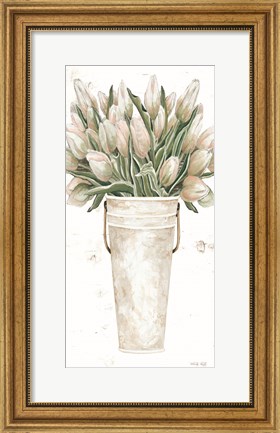 Framed Blushing Tulips Print