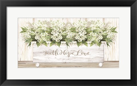 Framed Faith Hope Love Wood Box Print