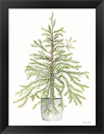 Framed Pine Tree in Pot I Print