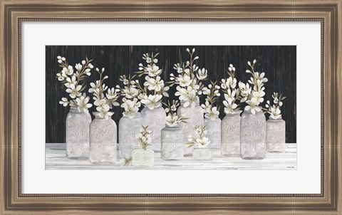 Framed Spring Blooms in a Row Print