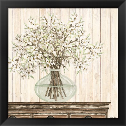 Framed Apple Blossoms Print