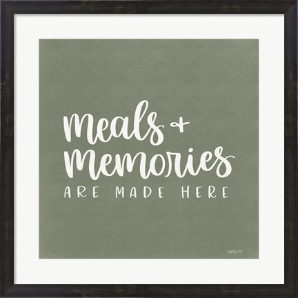 Framed Meals &amp; Memories Print
