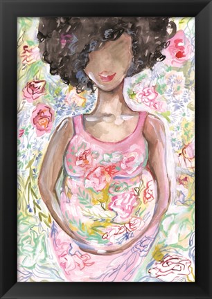 Framed Lady in the Floral Dress Print