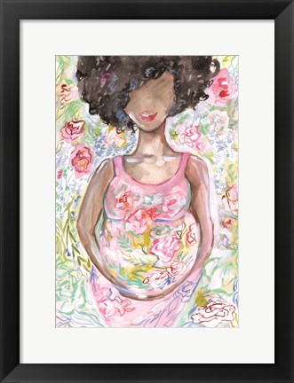 Framed Lady in the Floral Dress Print