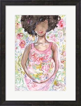 Framed Lady in the Floral Dress Print