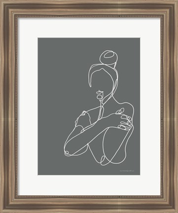 Framed Messy Bun Print