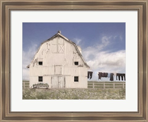 Framed Amish Laundry Print