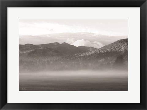 Framed Foggy Morning Mountains Print