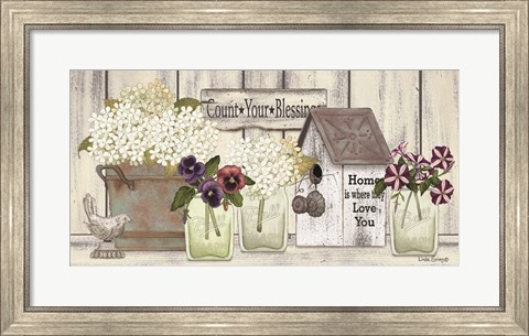 Framed Farmhouse Flowers Print