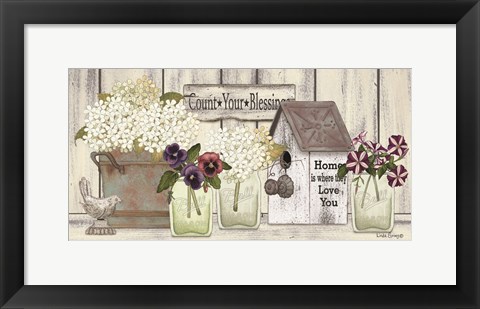 Framed Farmhouse Flowers Print