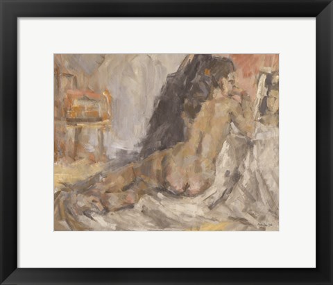 Framed Reclining Figure Print