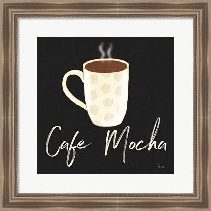 Framed Fresh Coffee Cafe Mocha Print