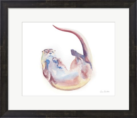 Framed Swimming Otter II Print