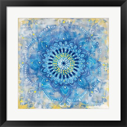 Framed Concentric Mandala Print