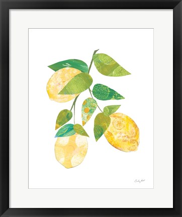 Framed Summer Lemons I Print